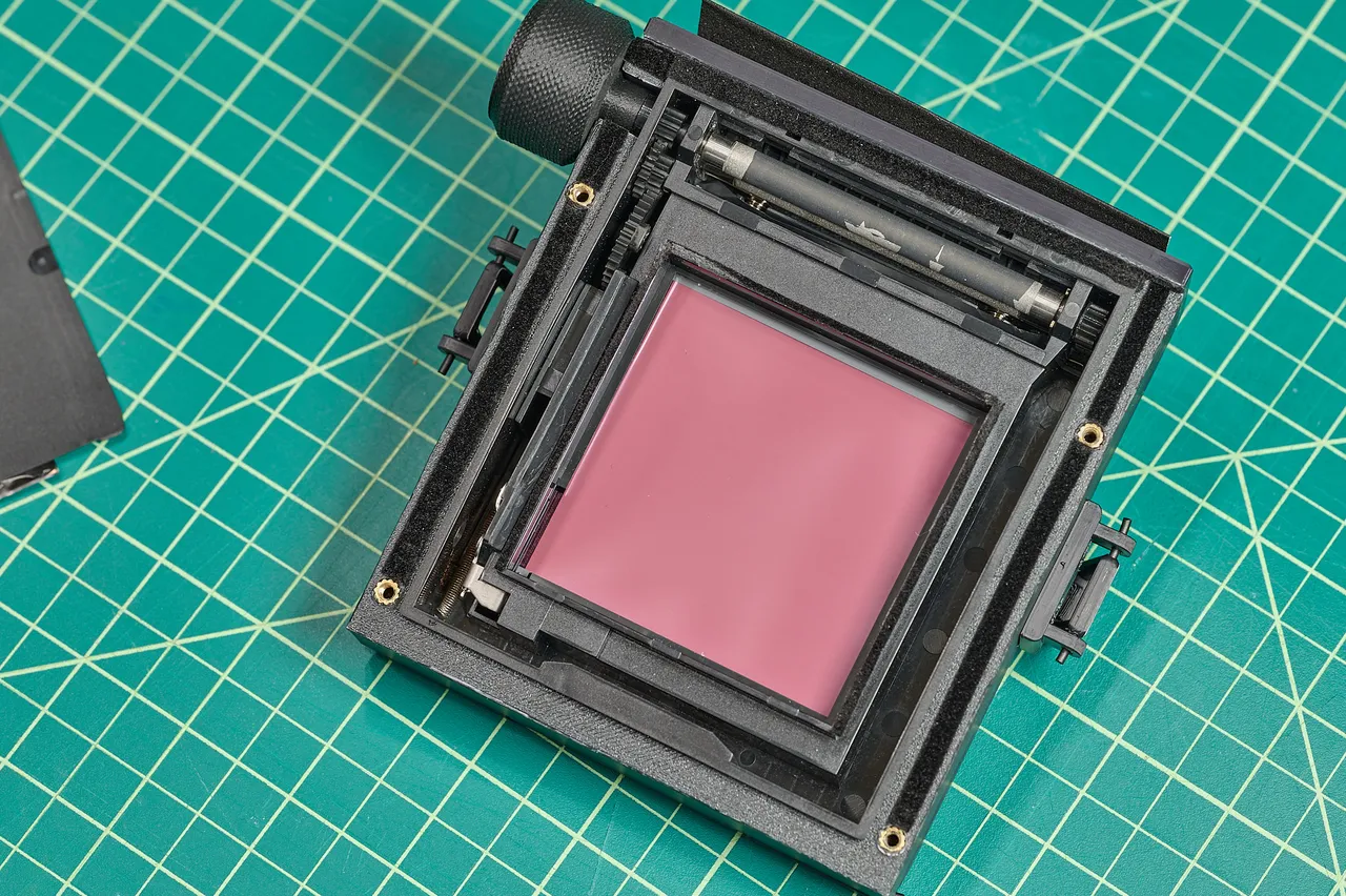 Mamiya RB67 Pro-S Instant Film Back (using JollyLook square dev