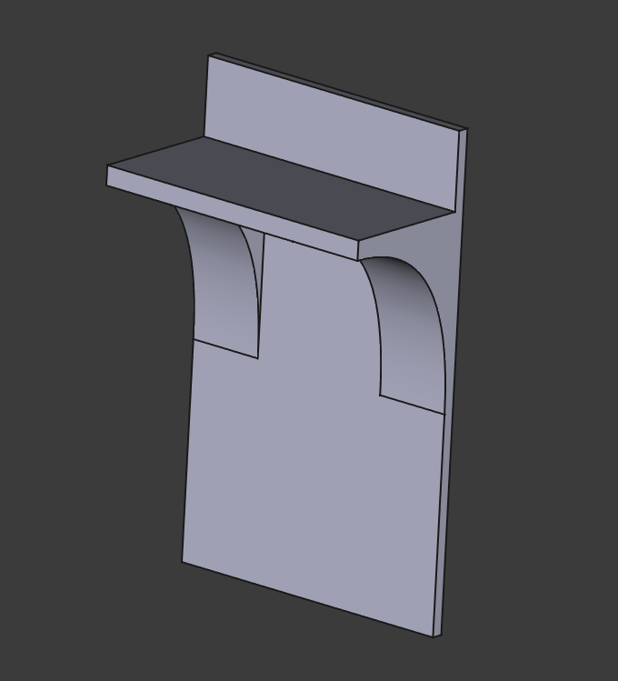 Shelf Bracket for VHB Tape