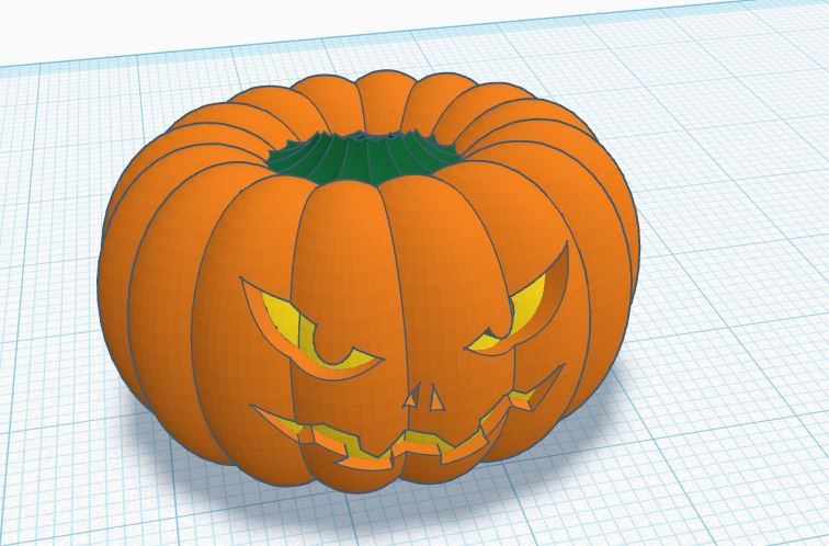 Jack-o-lantern bead