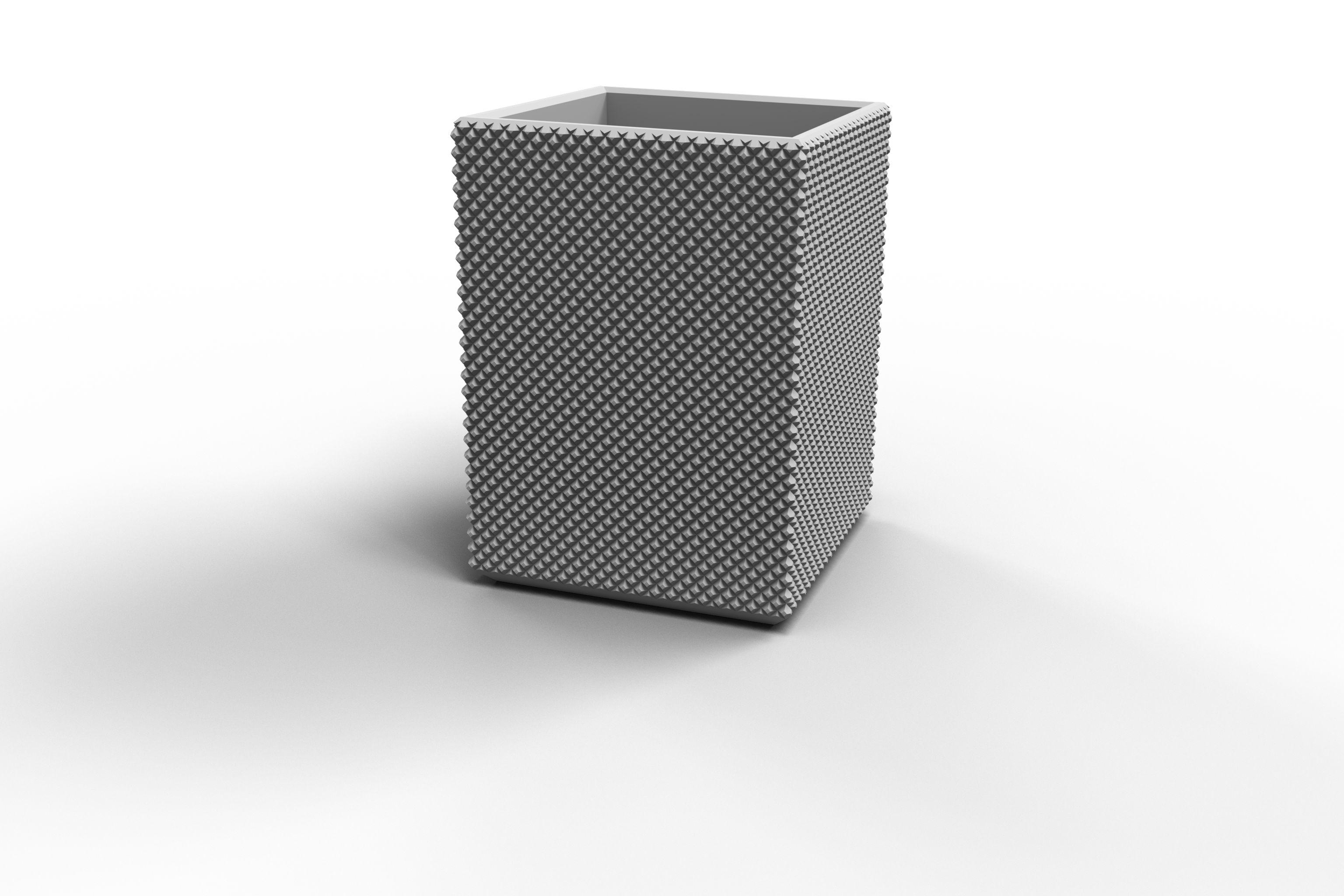 PENCIL HOLDER RECTANGULAR FLAT KNURLING — thumbnail 4