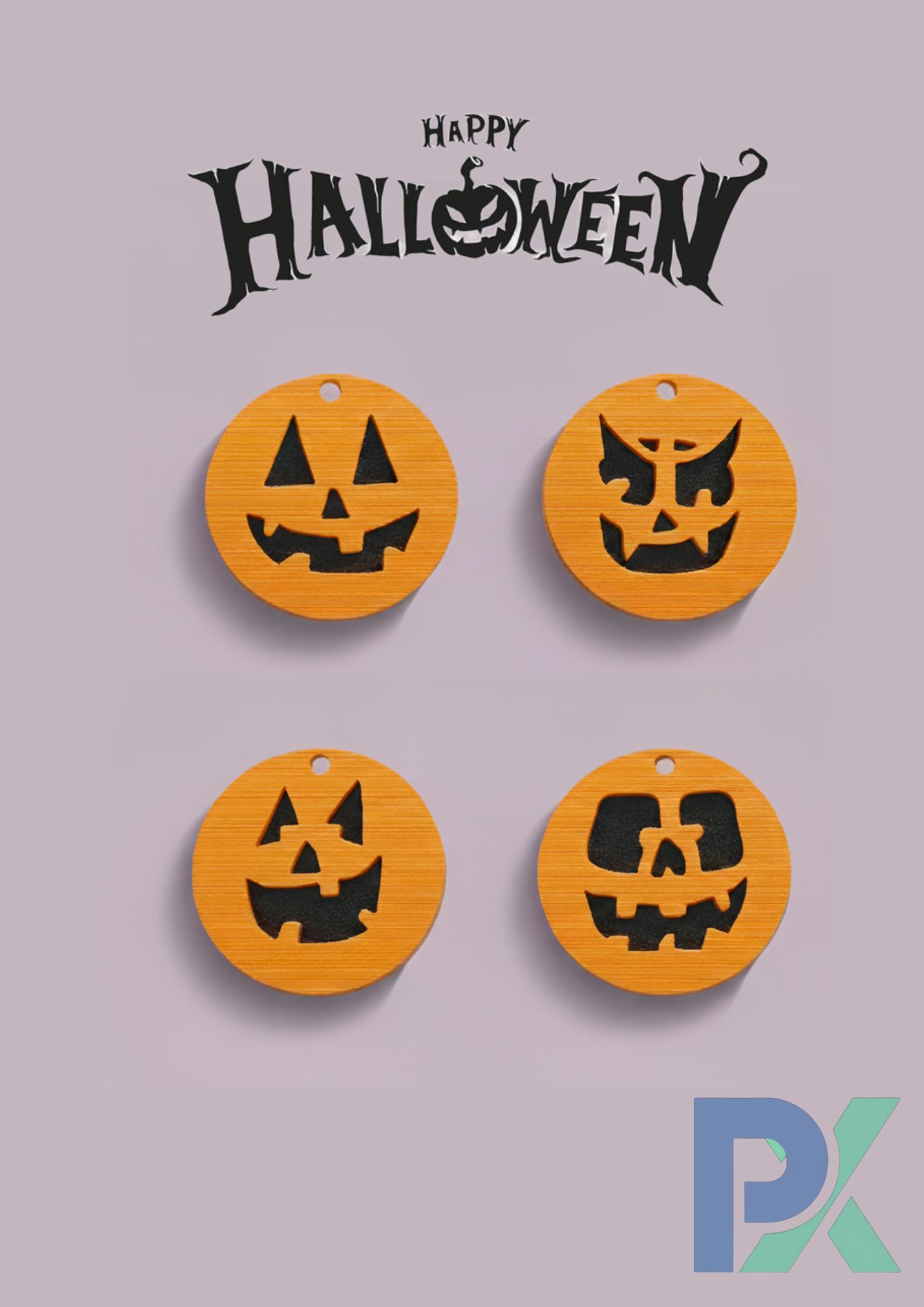 Mini Pumpkin Keychain Set