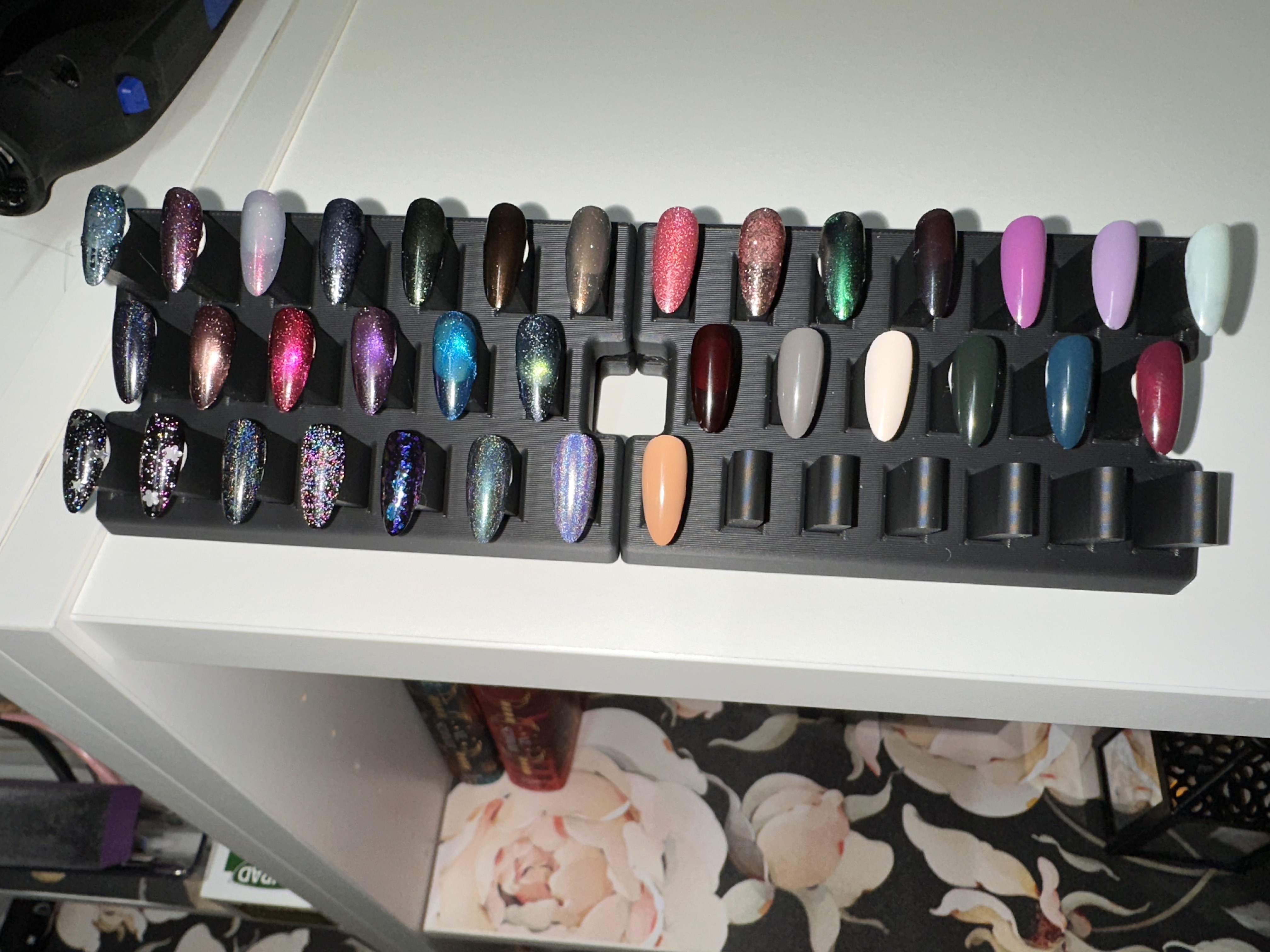 Almond Nail Swatch Display