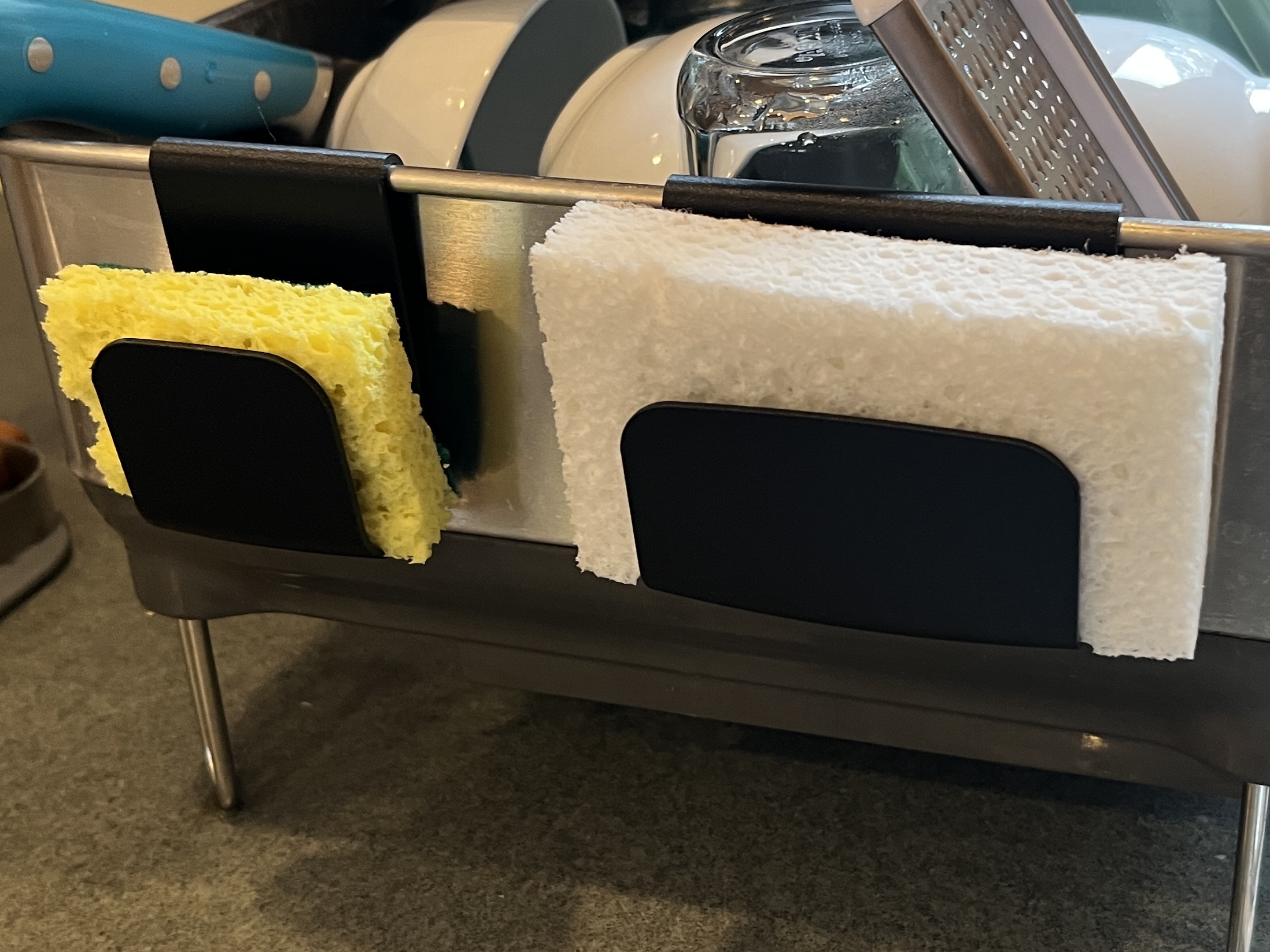 Sponge Holder - Hooks onto dish drying rack