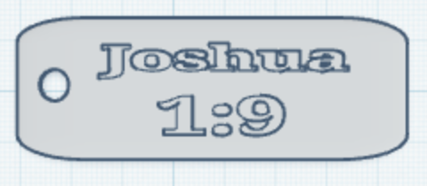 Joshua 1:9 keychain 3D model