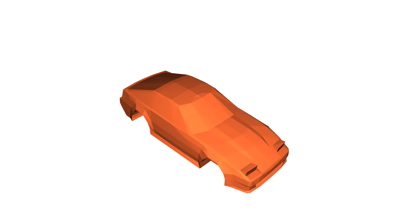Low Poly Nissan 300ZX Z31 by Turtleman Download STL model