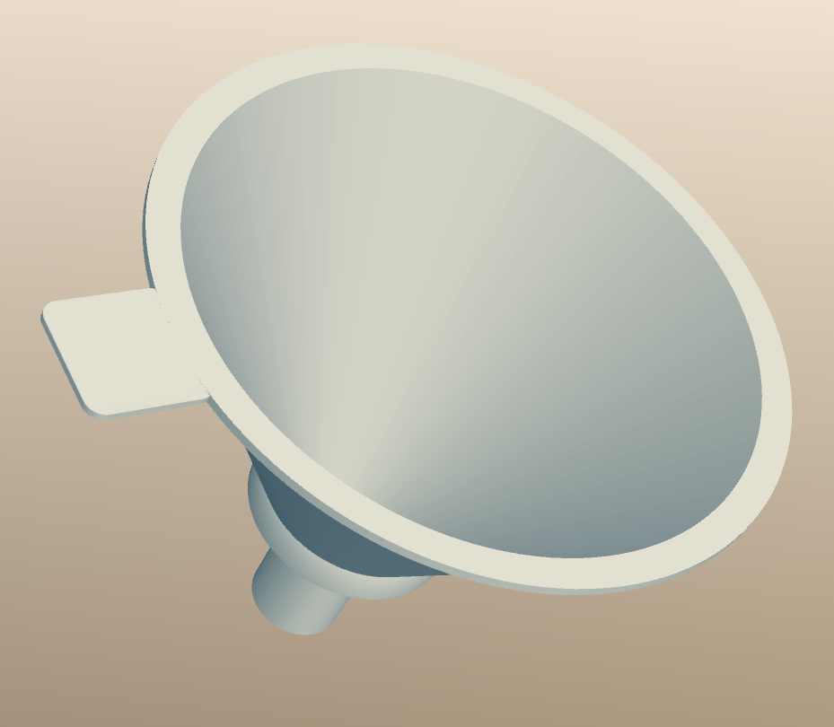 Trichter für kleinen Benzintank - Rasenmäher, Motorsägen etc. 3D model