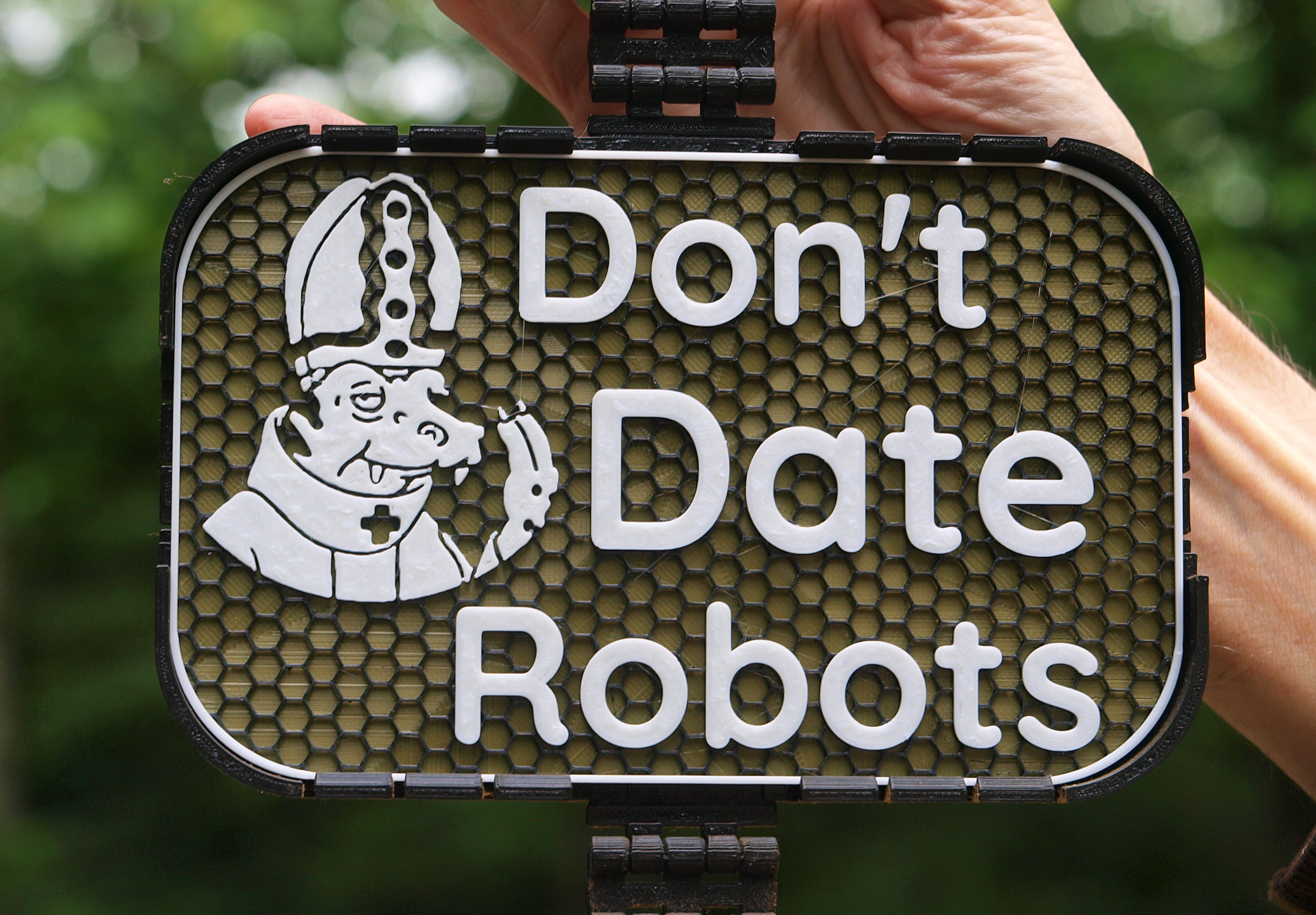 Don't Date Robots sign