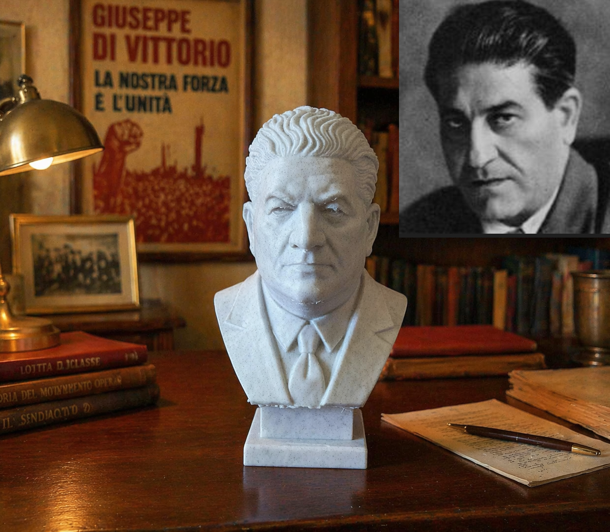 Giuseppe Di Vittorio — Bust 3D model by Julien Mairy