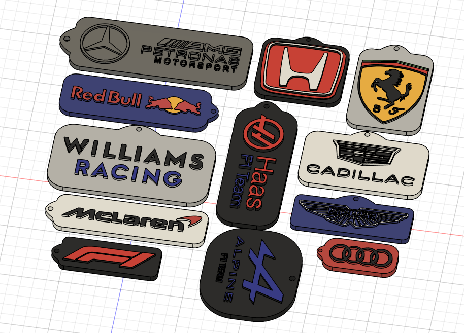 Formula 1 Team Keyrings