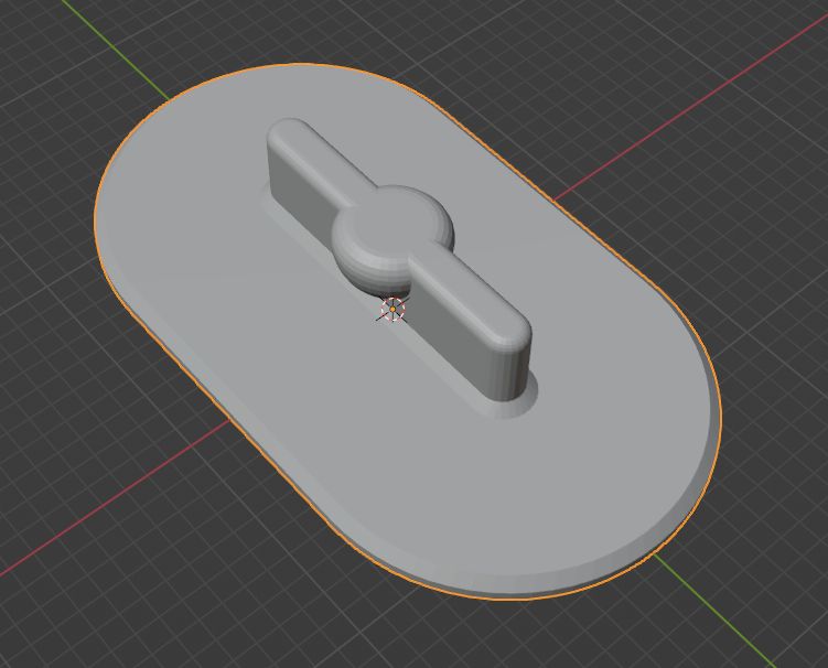 Quest Pro Rear Pad Replacement Brackets 3D model thumbnail