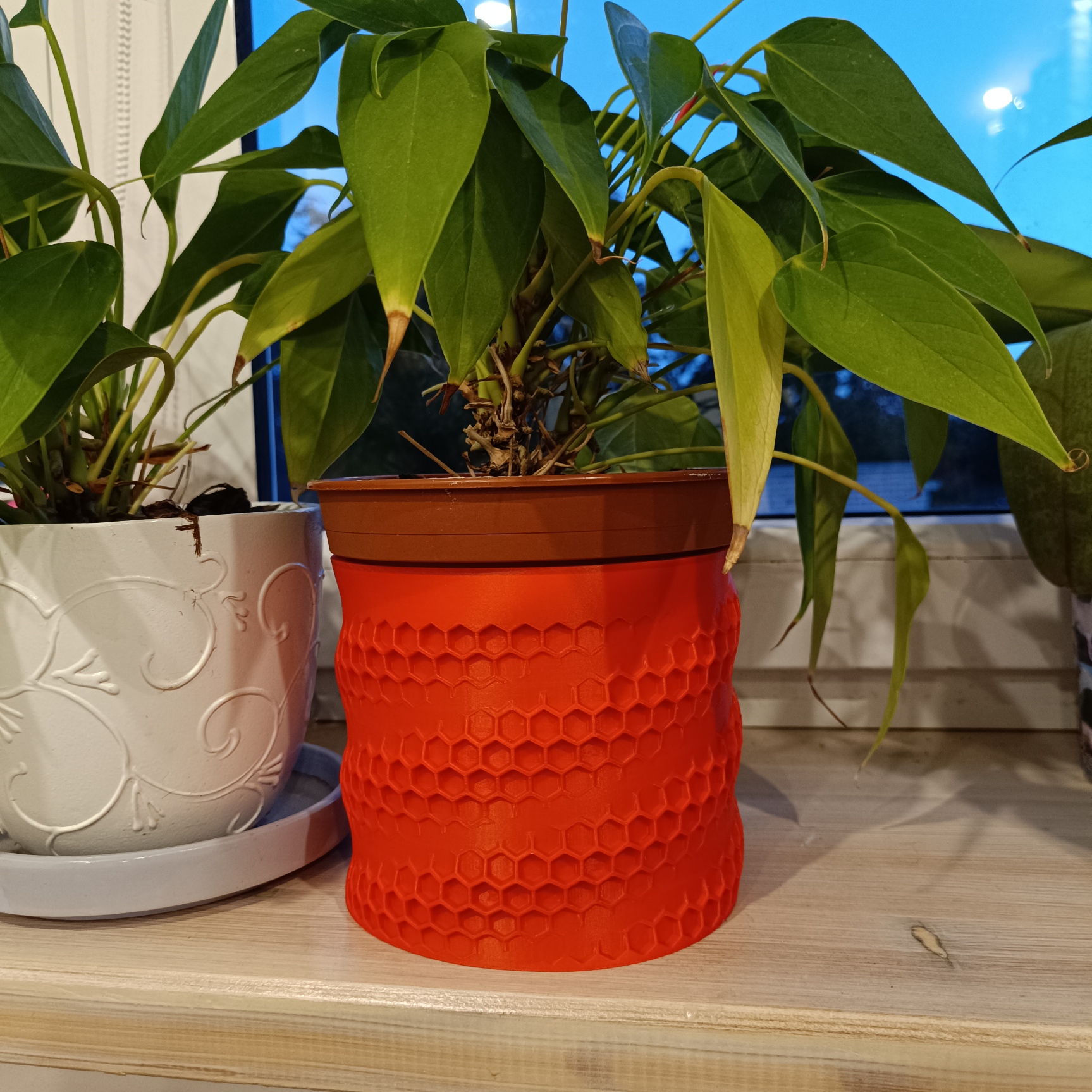 Spiral Hexagon vase
