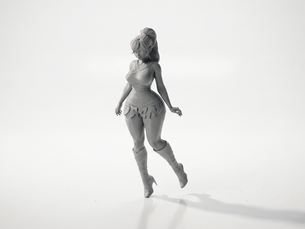 Fantasy Elf Figurine Female Character 3D Printable