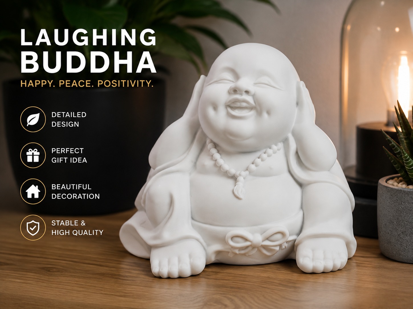 Lachender Buddha – Dekorative Glücksfigur