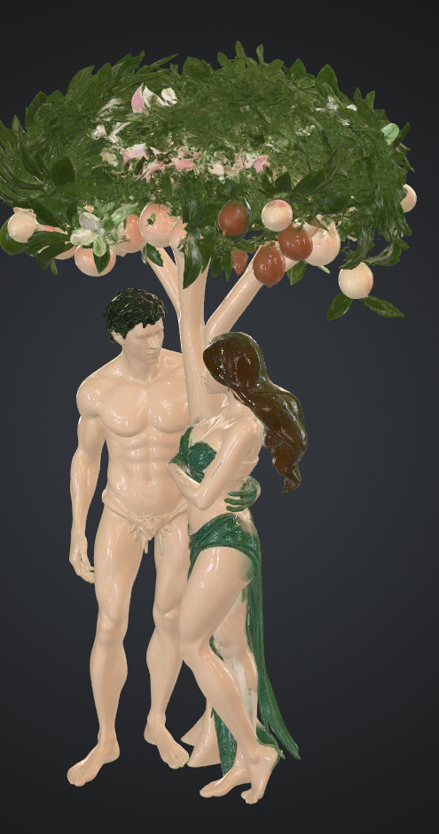 adam und eva im Paradies,Unter einem baum