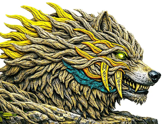 Branch‑Crowned Wolf