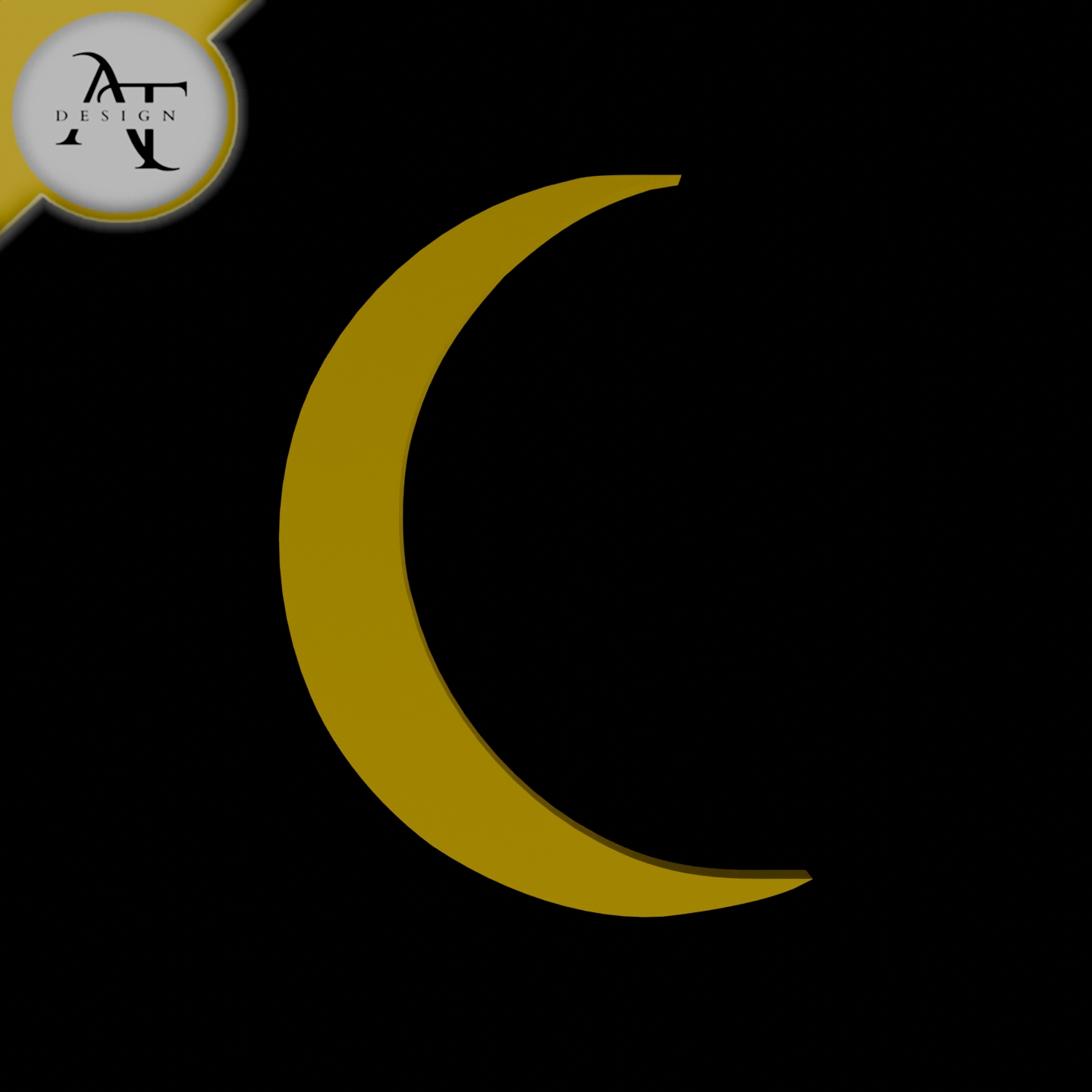 Simple Moon Symbol - 2D Art