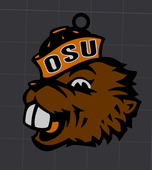 OSU Benny Beaver Keychain