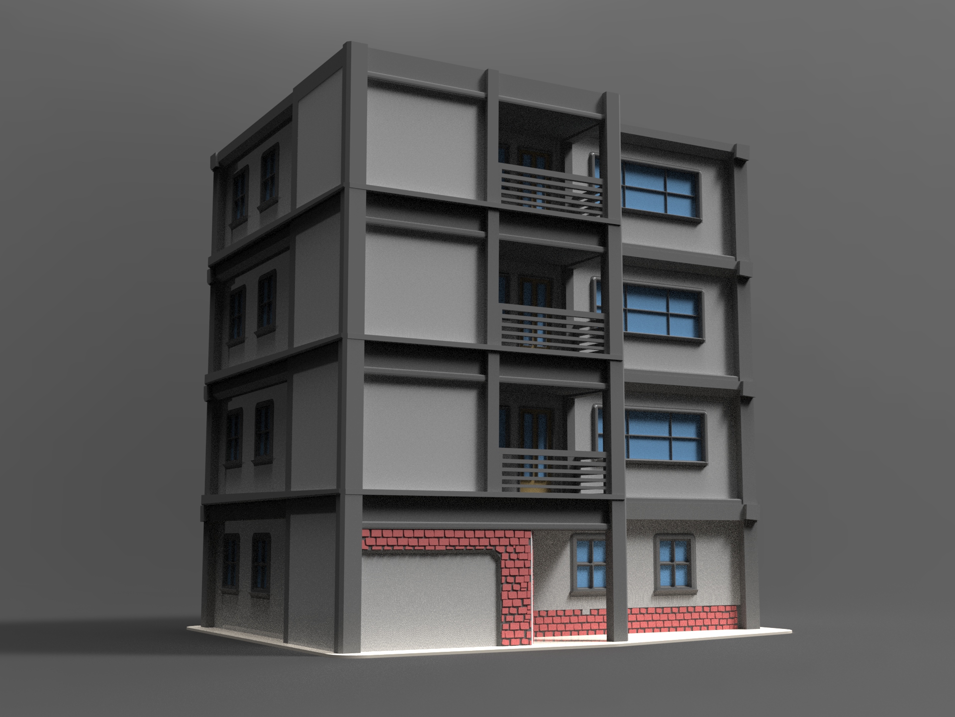 H0 Stackable Apartment Building