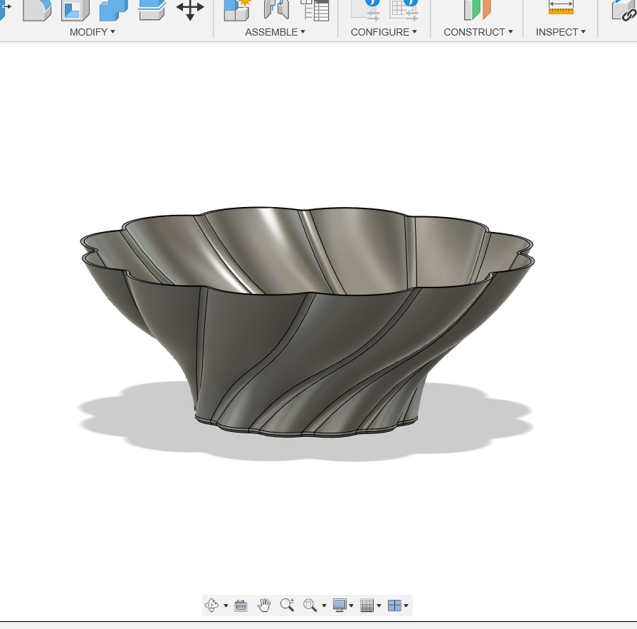 Fluted Twist Bowl