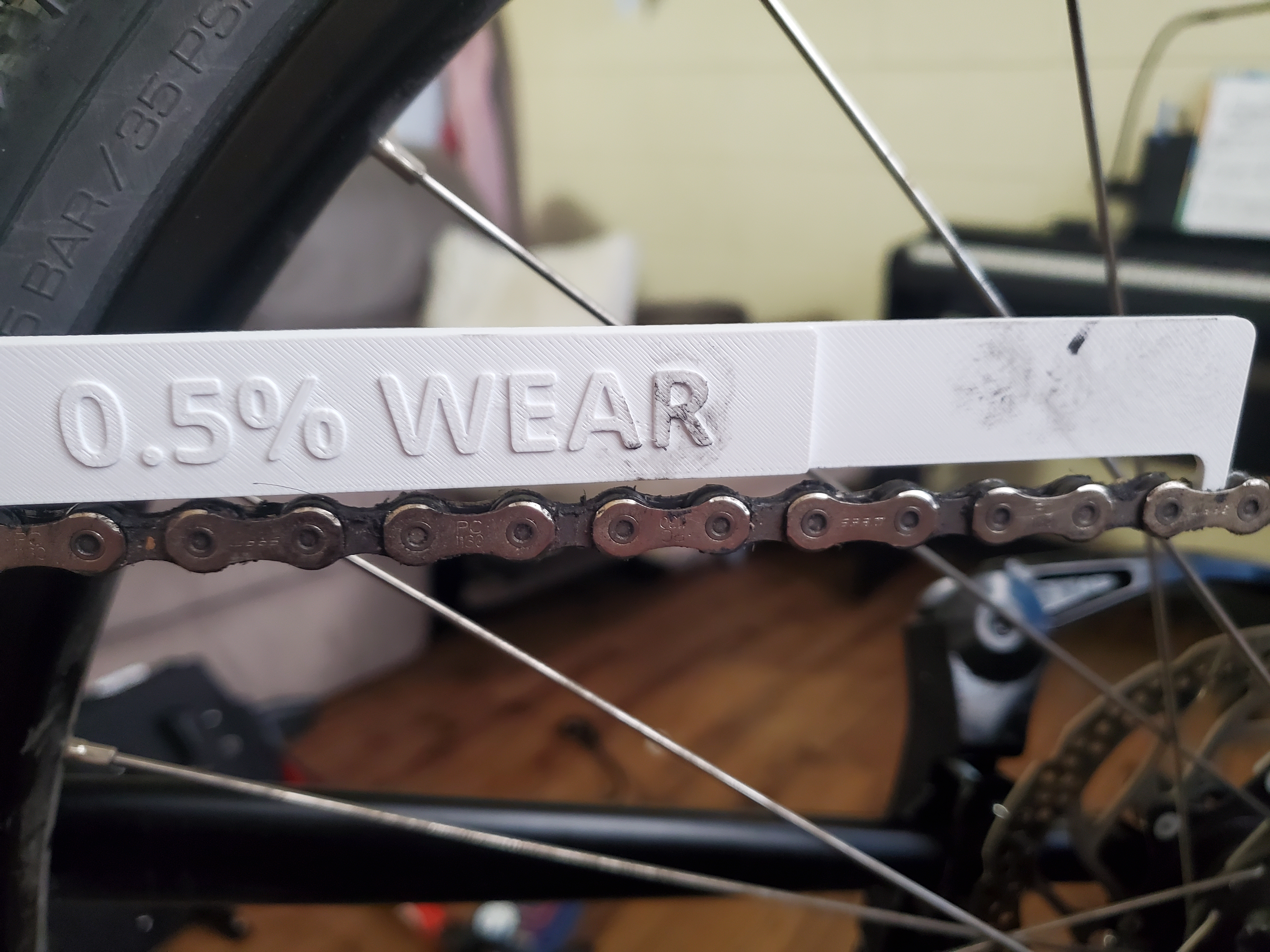 Bike chain wear gauge - chain checker