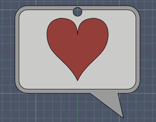 Llavero de emote de corazón
