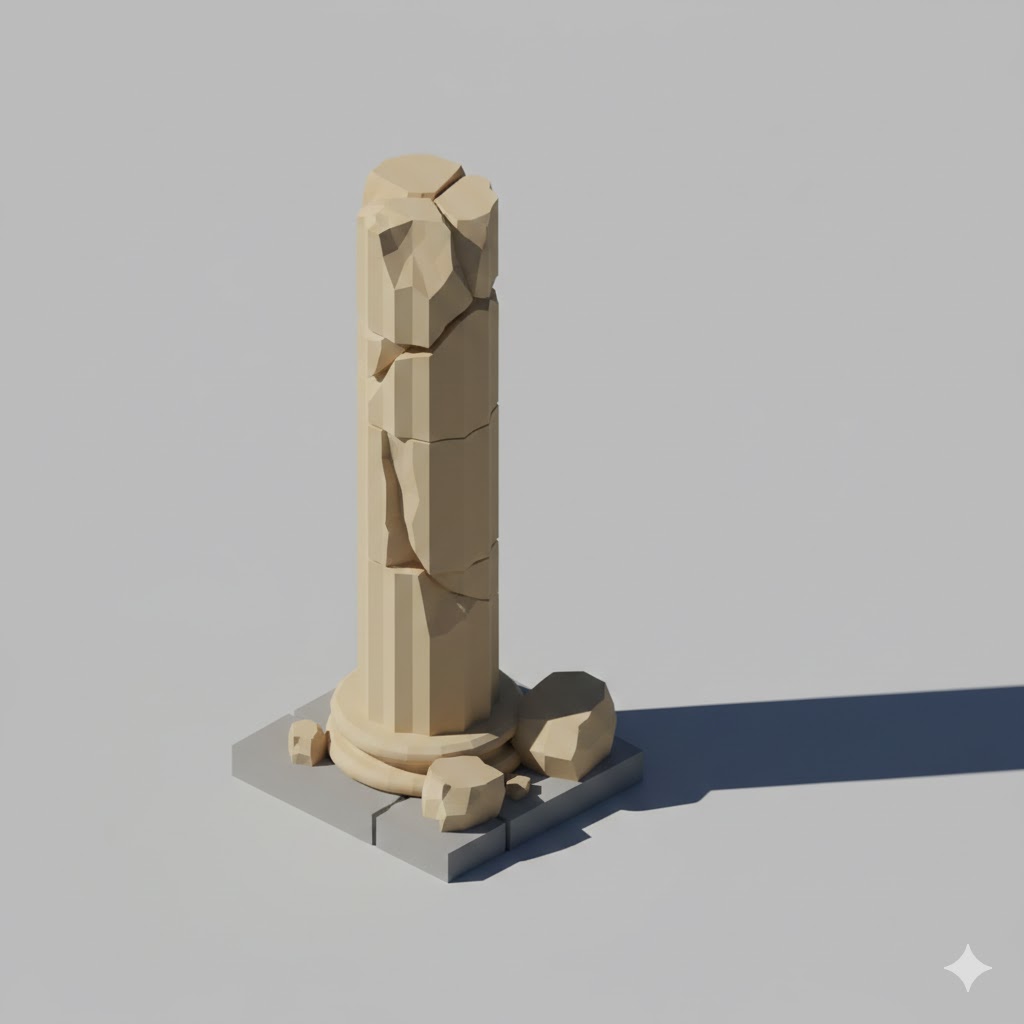 Low Poly Ruined Column
