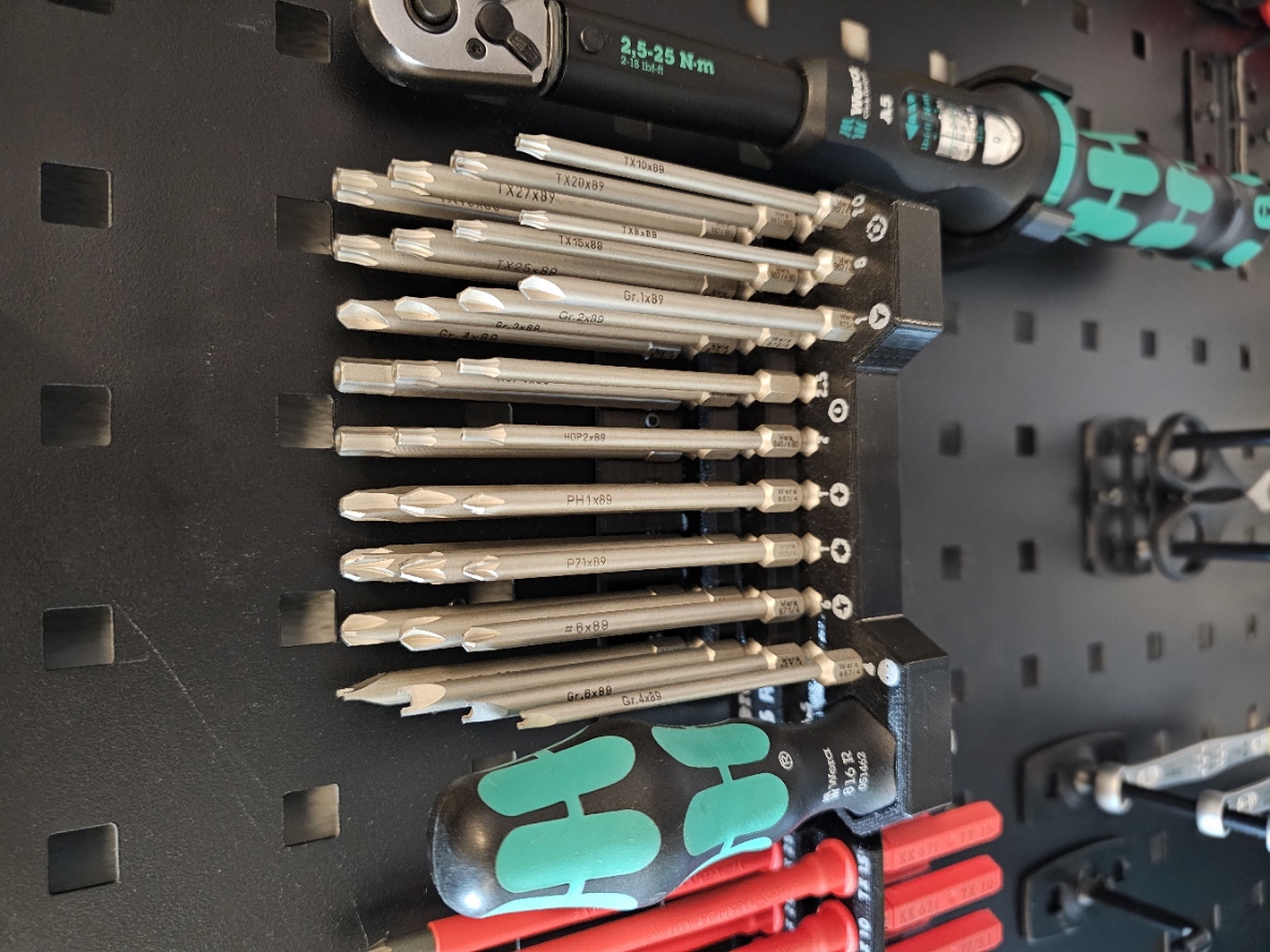 Wera Kraftform Kompakt 62, 33 pieces holder - perforated panel (10x10mm)