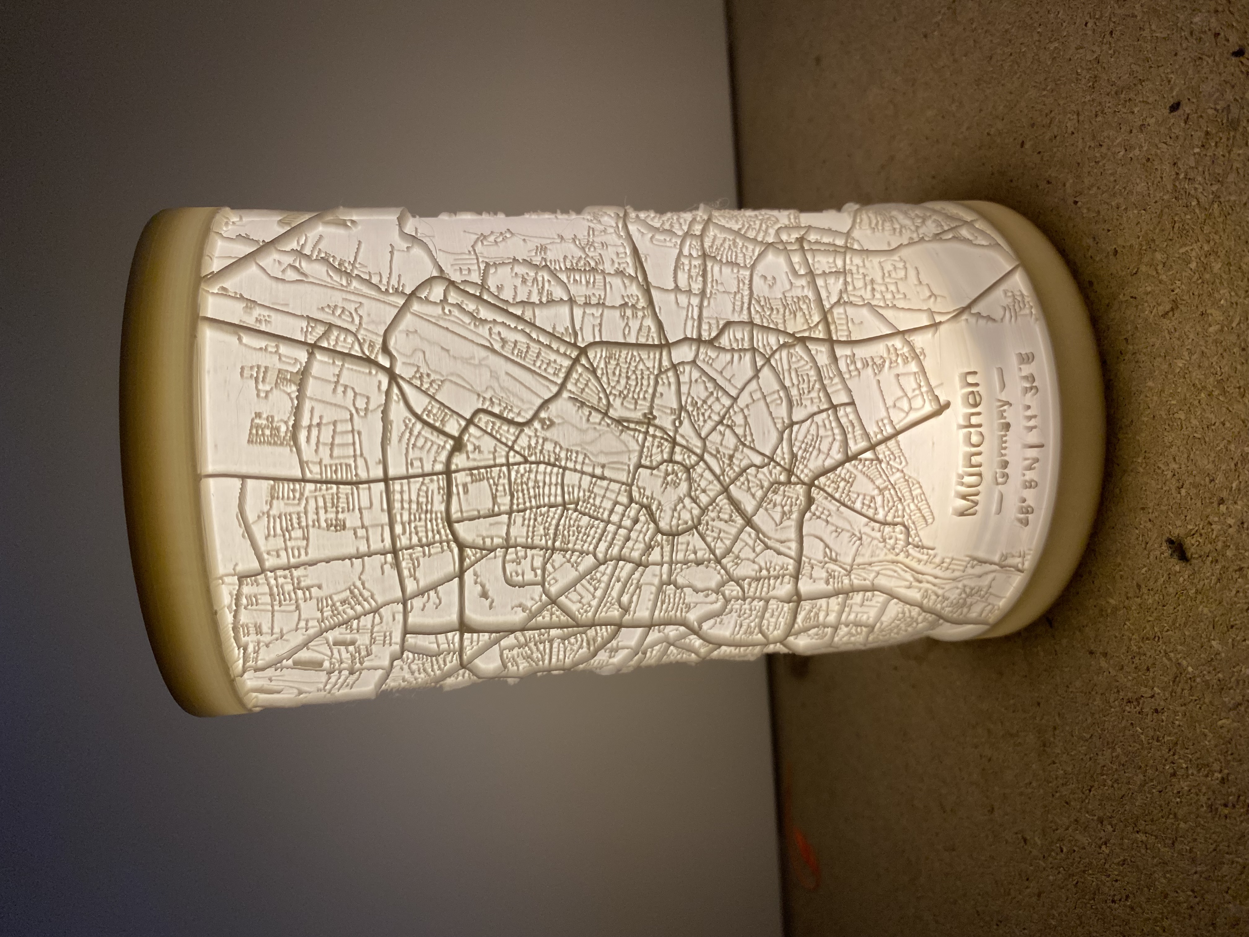 Minimalist City Map Lithophane Lamps