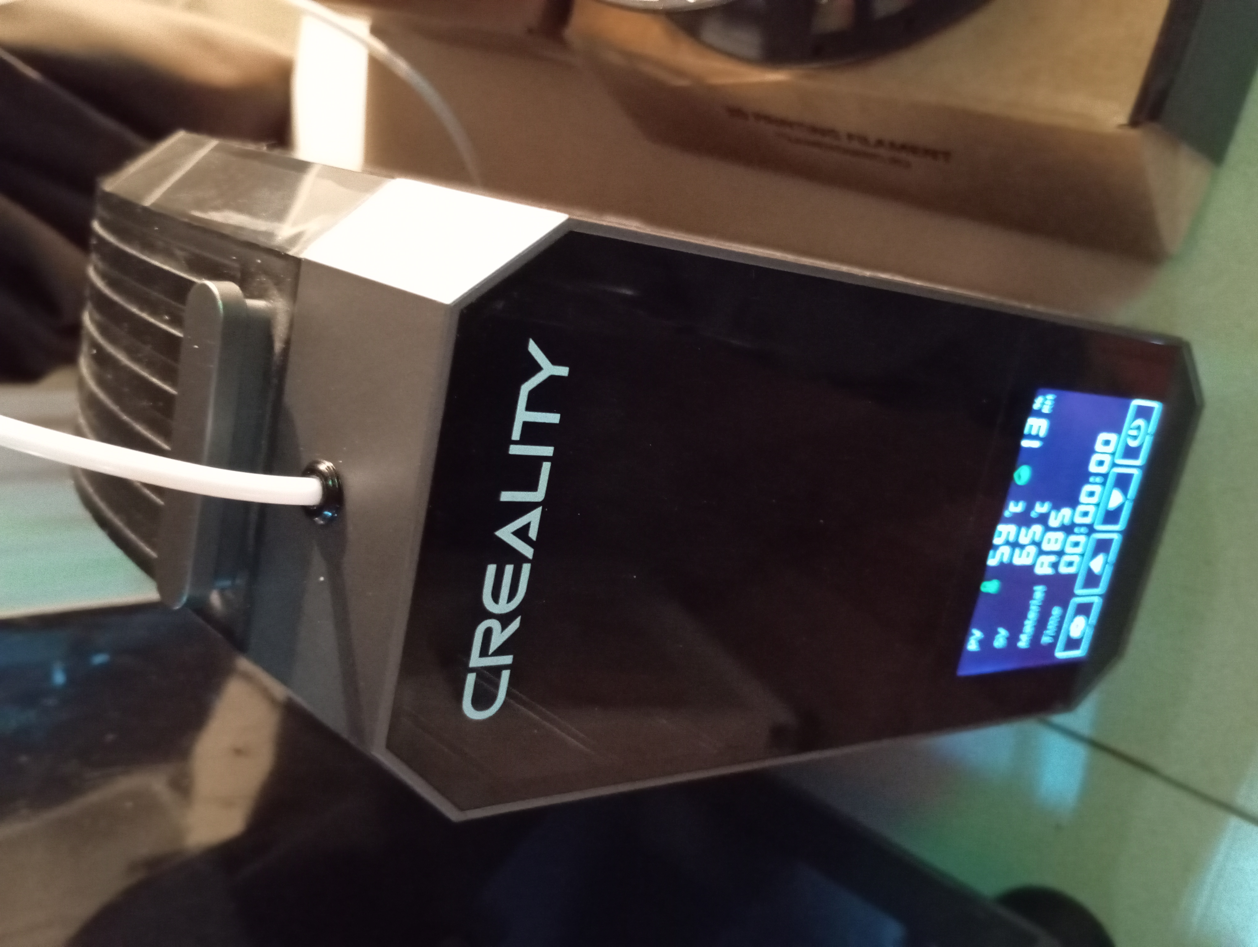 Filament tube sleeve with stop for the Creality Space Pi dryer.