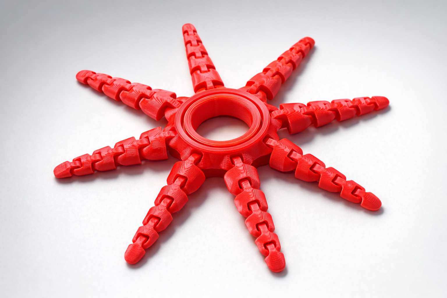 Articulated Octopus Ring – Flexible Fidget 3D Print STL