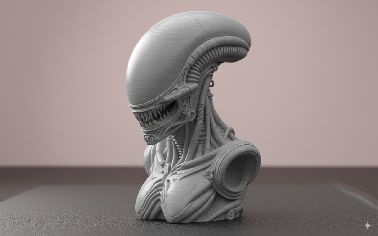 Miniatura 2 do modelo 3D Busto versión Alien Xenomorfo