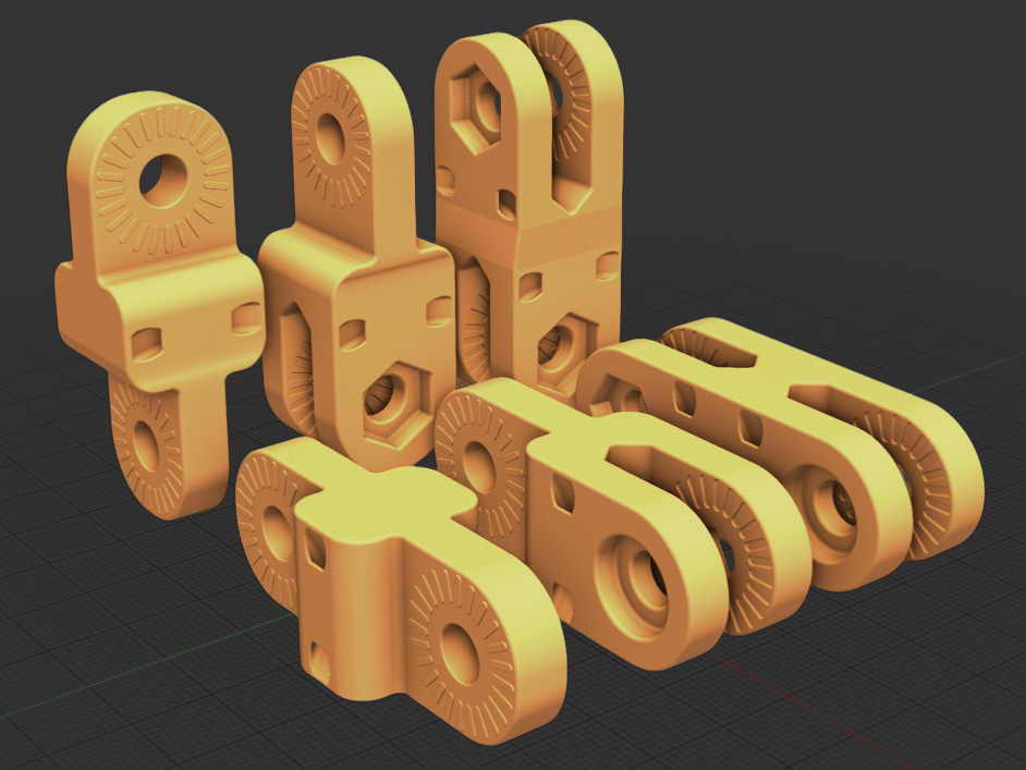 Standardized Links for Articulating Raspberry Pi Camera Mount