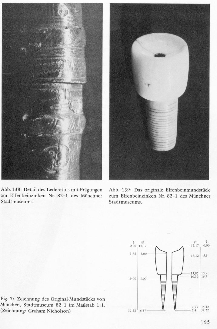 cornett mouthpiece from Munich, City Museum 82-1