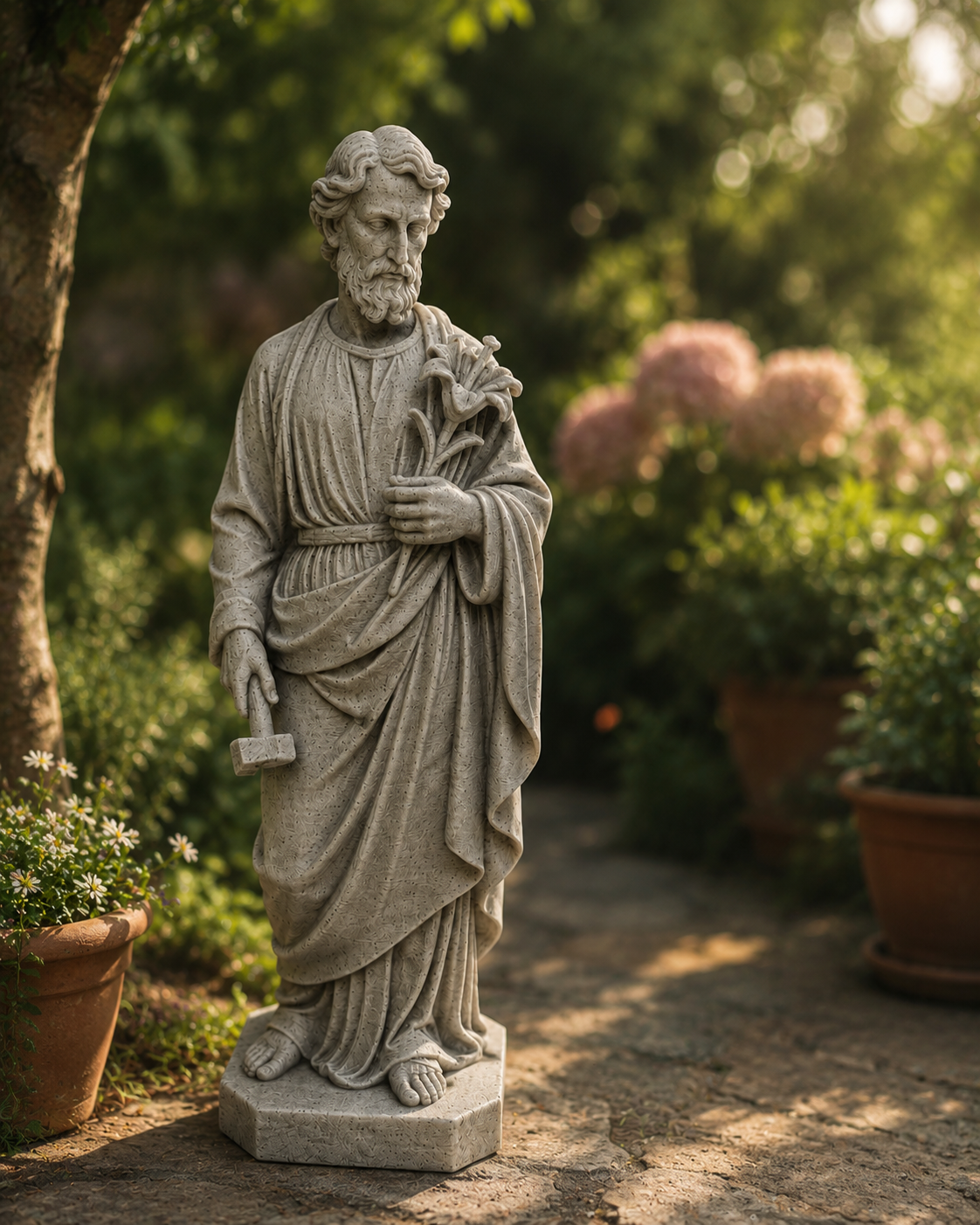 Saint Joseph the Carpenter with Lilies