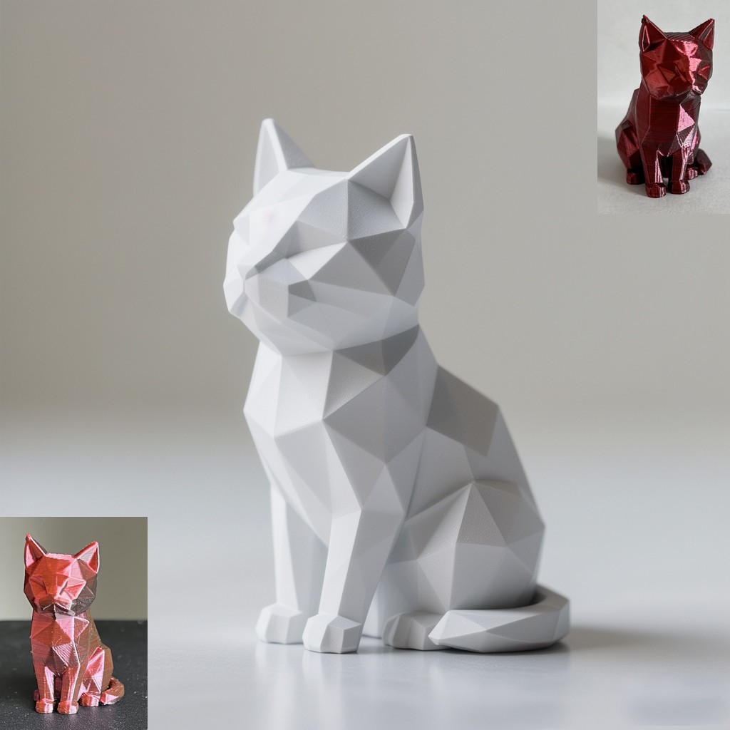 Lowpoly Sitting Cat 3D model by Ninomalbinho