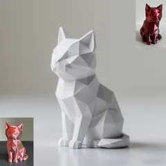 Lowpoly Sitting Cat