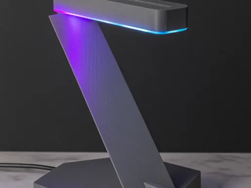 Hex Flow One-Piece Stand on top of the qube 540 PC Case