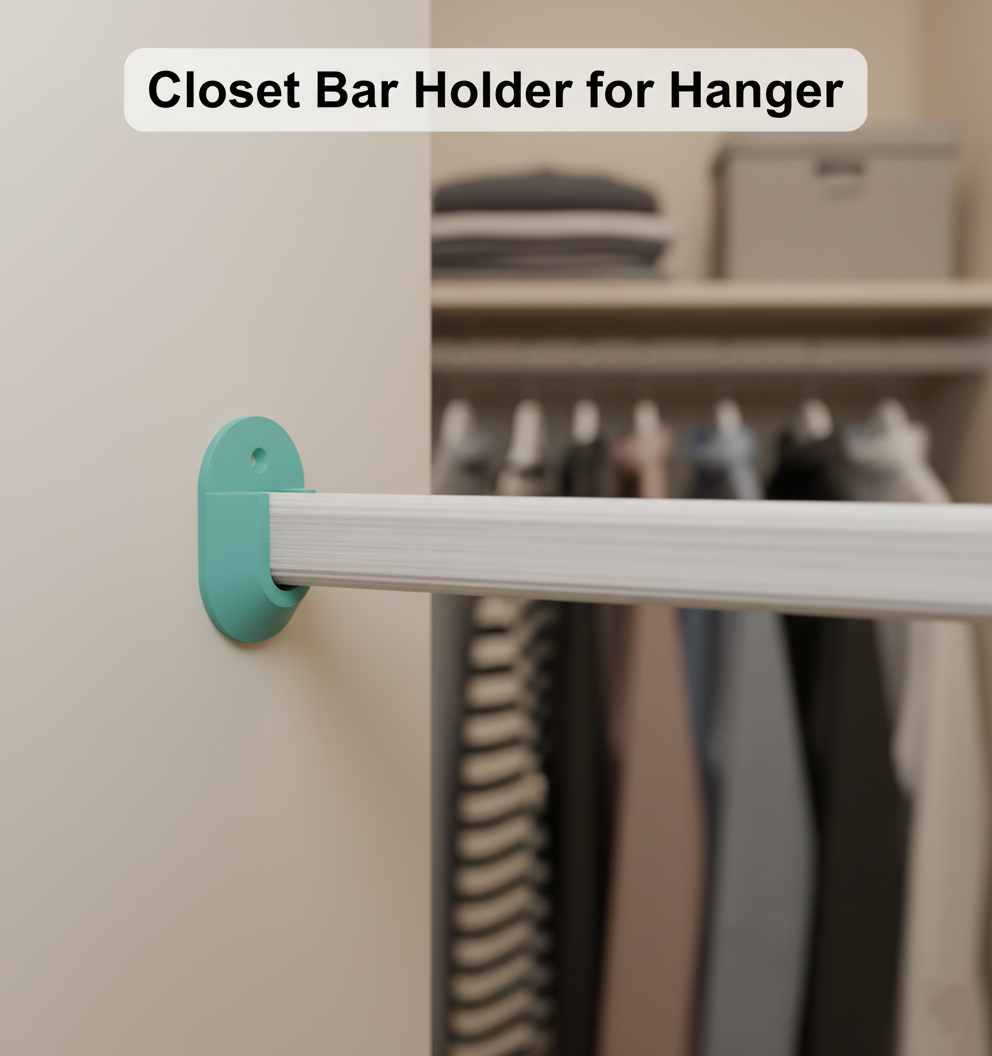 Closet Bar Holder for Hanger