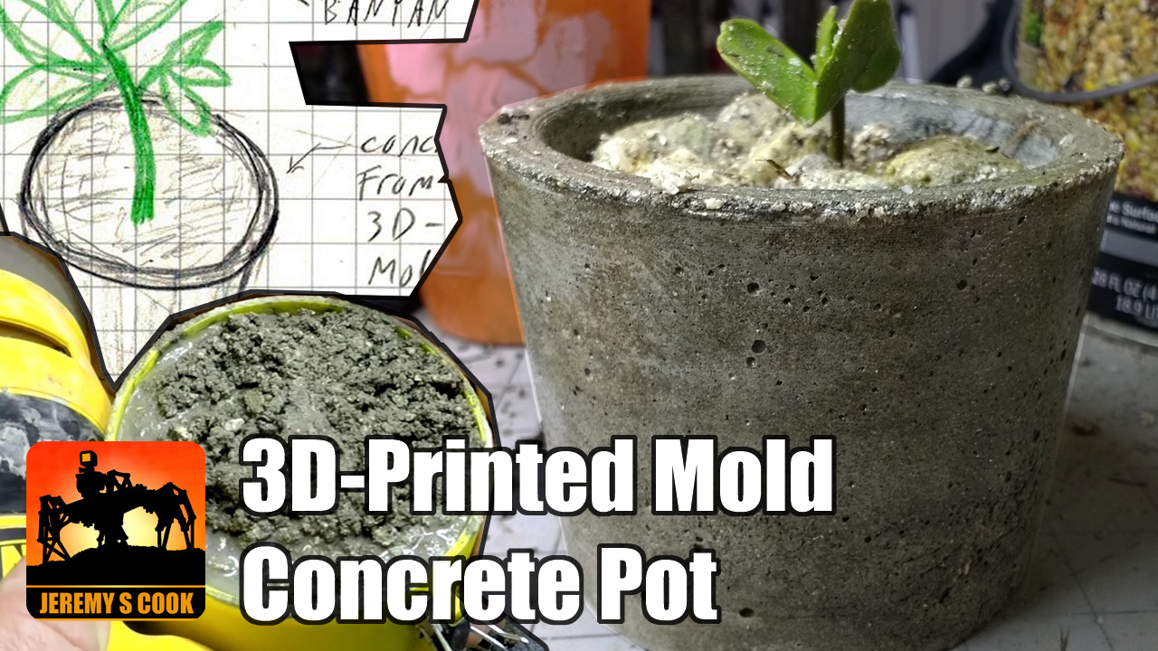 Concrete mold for flower pot