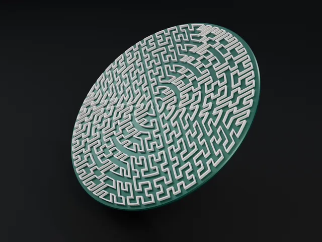 Hilbert curve coaster (120 mm)