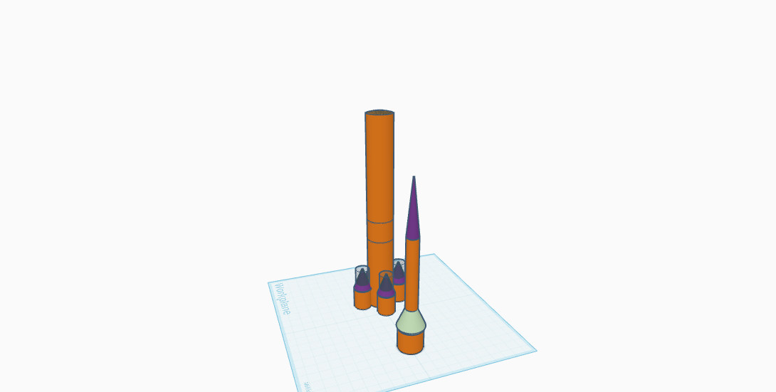 18mm engine tinkercad Saturn v launchable model rocket