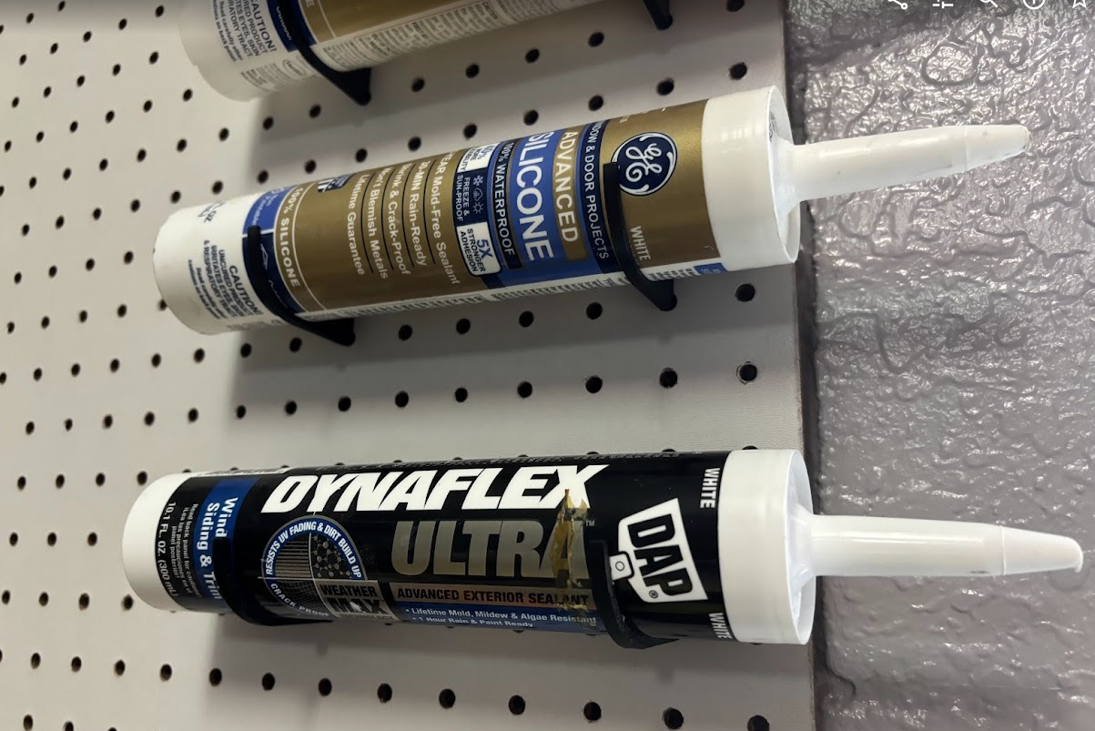Pegboard Caulk Tube Holder
