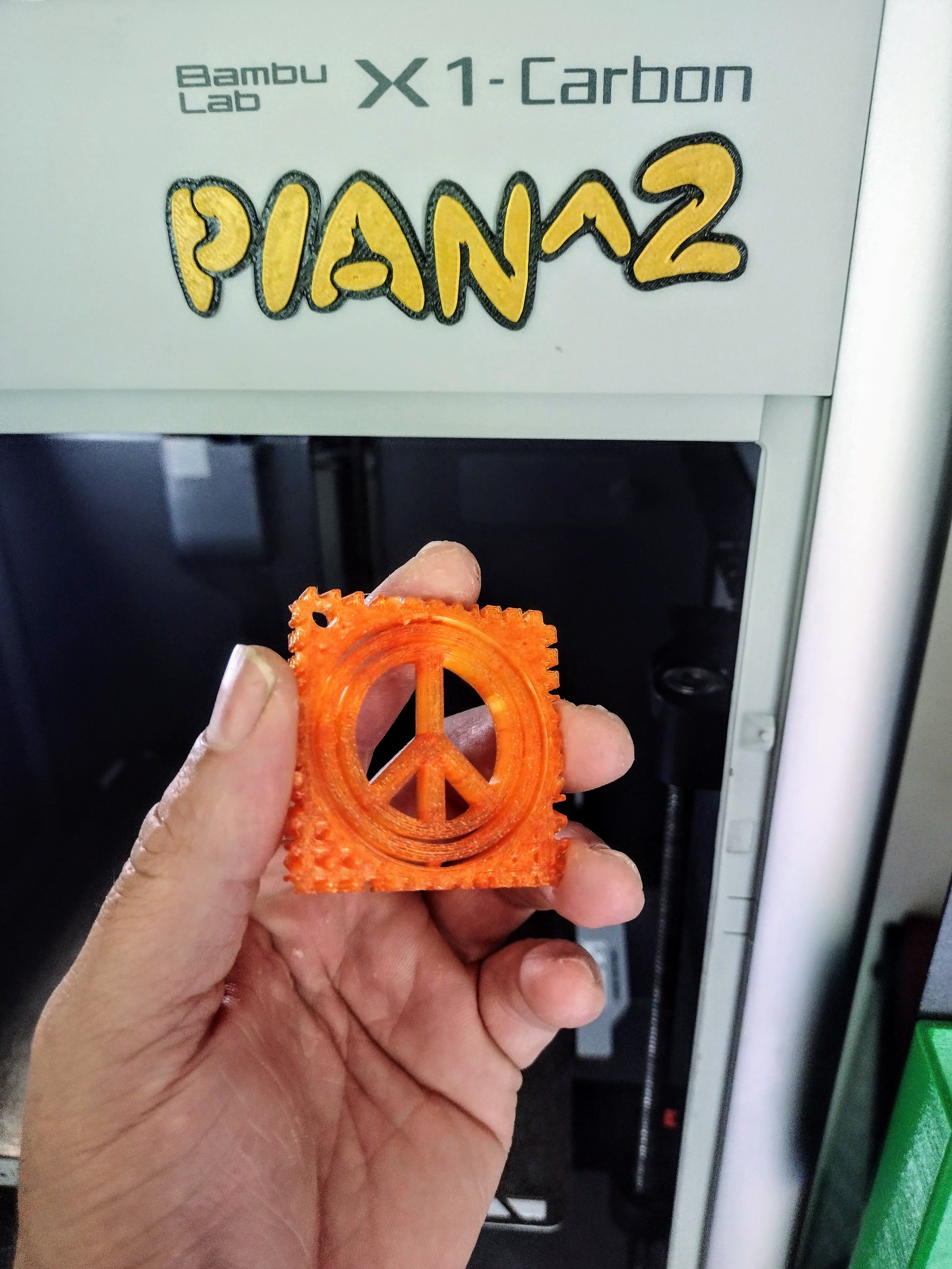 Peace Sign Keychain Gimbal