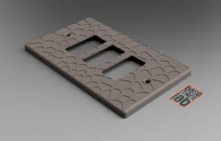 Cover Plate / Wall Plate / Electric Wall Frame  - Placca Luci - Voronoi Design - 3 Slots
