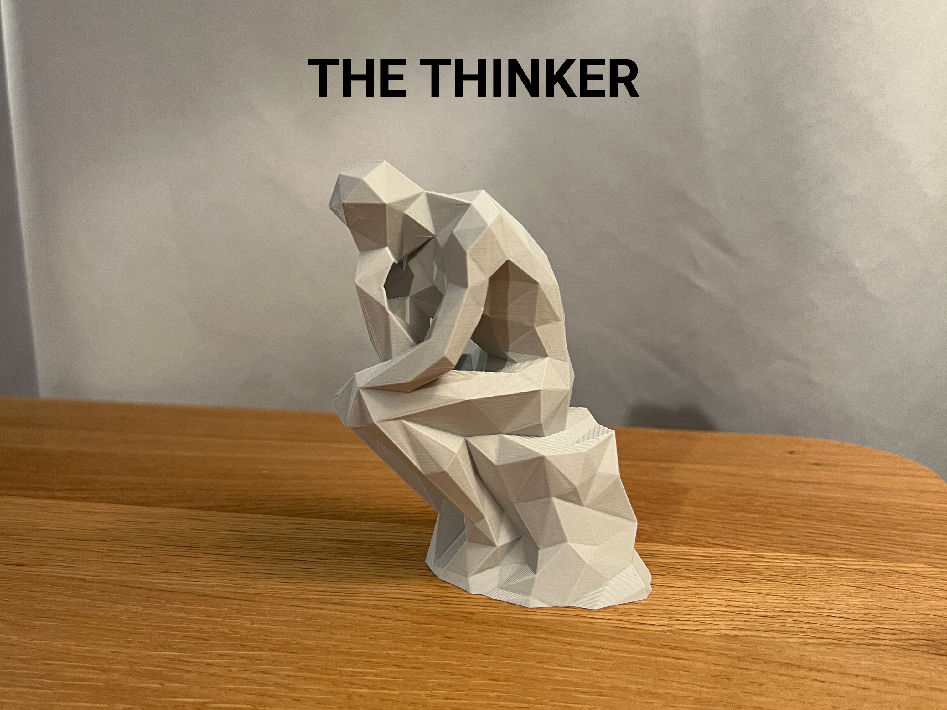 Low Poly Thinker Statue