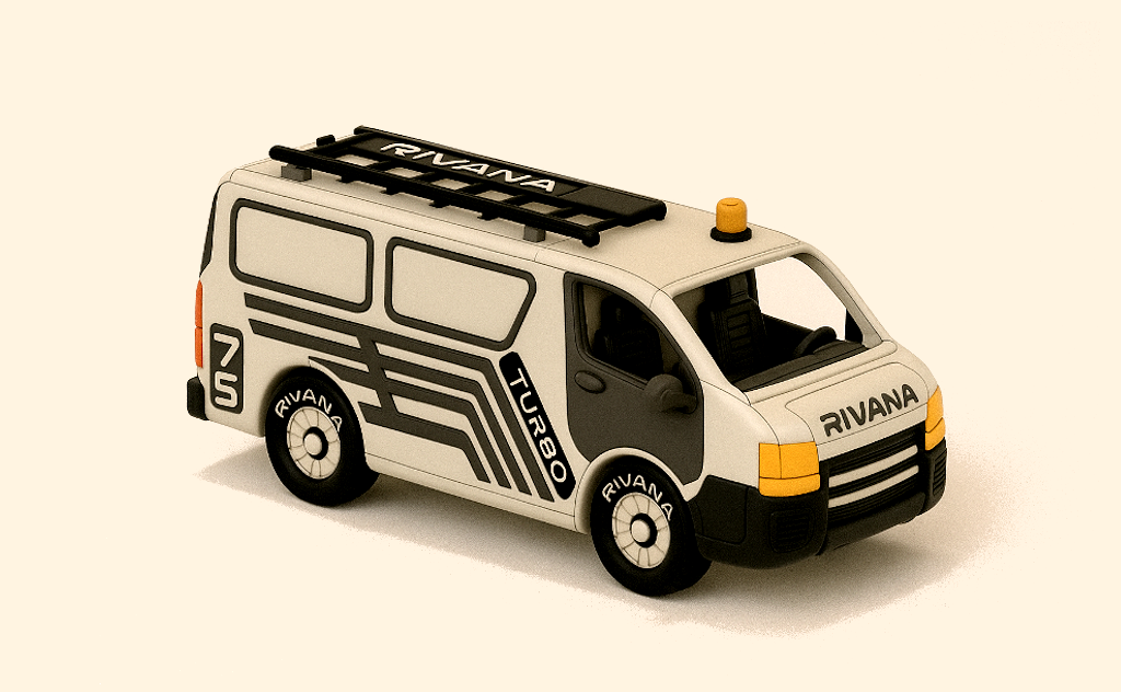 Yellow Utility Van with Movements