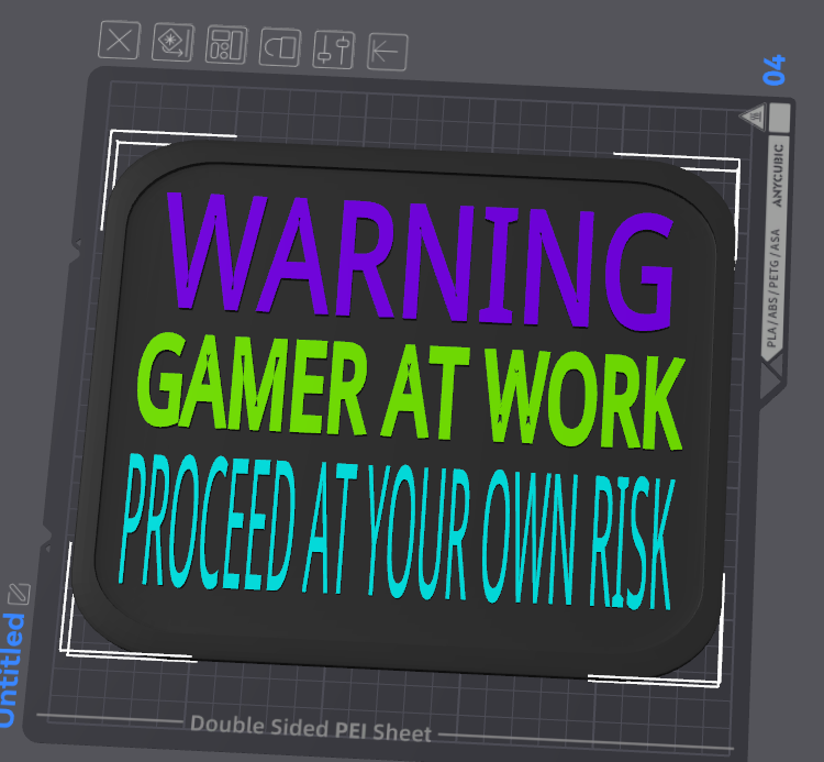 Gamer at Work Sign