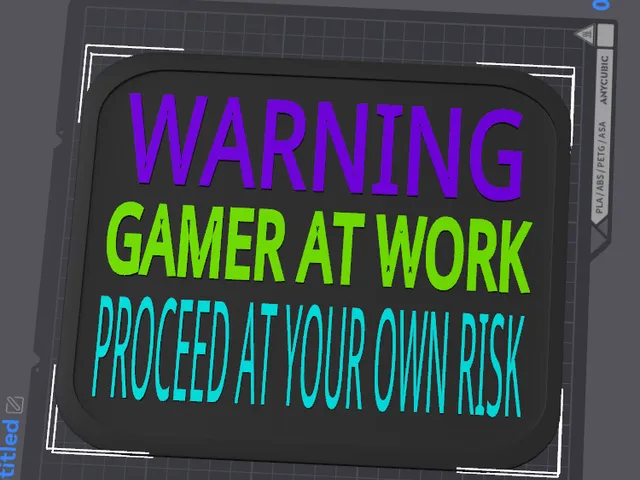 Gamer at Work Sign