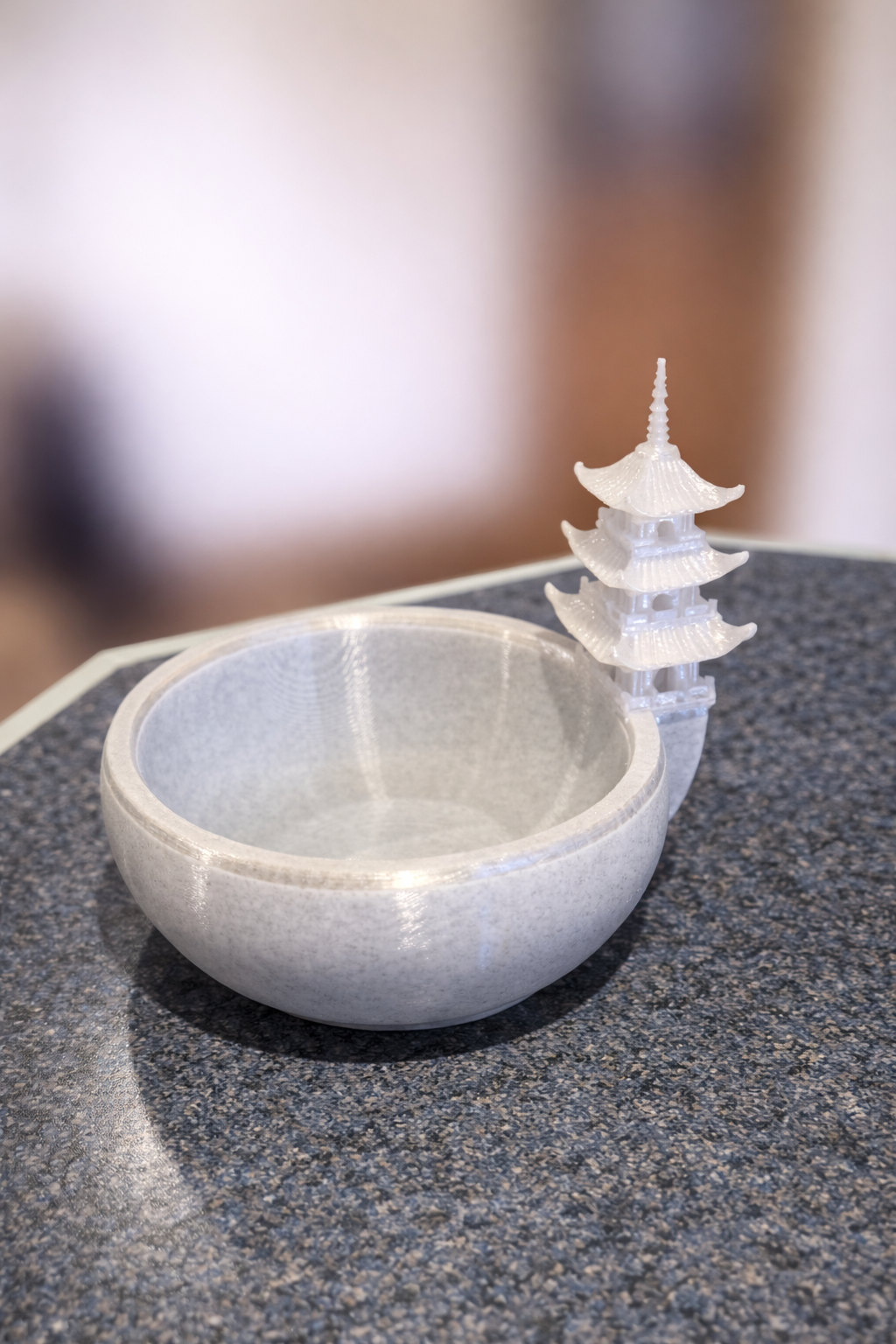 Bonsai Bowl with Pagoda (Tree Support Recommended)