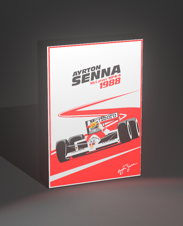Lámpara LED 3D de McLaren MP4/4 (Ayrton Senna 1988)